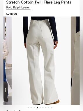 Polo by Ralph Lauren High-Rise Wide-Leg Jeans in White